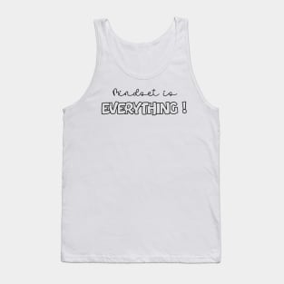 Mindset is Everything Calligraphy Motivational Quote Tank Top